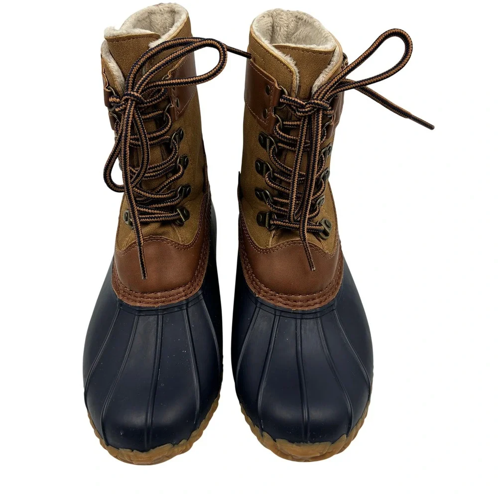 JBU by Jambu Calgary Women's Size 7M Weather ready Duck Boots Blue Brown FauxFur